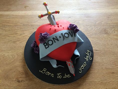 A cake for a true Bon Jovi fan! Music Themed Cakes, Rock Cake, Cake Tips, Kerry Ireland, County Kerry, Personal Celebration, Bday Cake, Novelty Cakes, Jon Bon Jovi