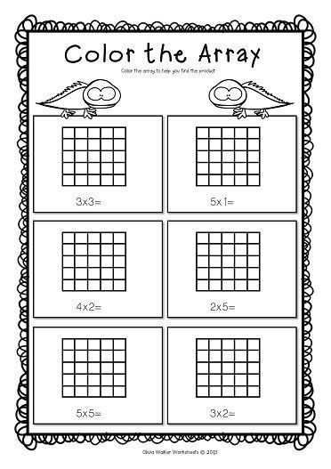 Array Math, Array Worksheets, Repeated Addition, Teaching Multiplication, 2nd Grade Math Worksheets, Math Multiplication, Printable Math Worksheets, Math Strategies, Third Grade Math