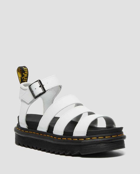 Dr. Marten: It's almost time Blaire Sandal, Dr Martens Blaire, Dr Martens Sandals, Dr Martens Womens, Leather Strap Sandals, White Leather Sandals, Full Volume, Leather Gladiator Sandals, Skate Wear