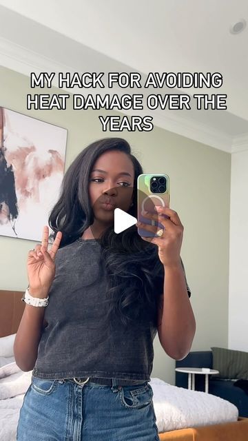 Tolani AV Eweje on Instagram: "How I’ve avoided heat damage for a year +   For context I do about 4-5 silk presses a year and U part wigs with leave out quite frequently. Here are some of the things I do that help me avoid heat damage  COMMENT “Products” for a list of tools and products I use to prevent heat damage on my hair:  -Deep condition before every silk press. My favorite deep conditioners right now are @olaplex No.5, @aveda Be curly advanced intensive mask(YALLLL!!! more on this later), and @cecred deep conditioner.   I try my best to never reapply heat on dirty hair, so before I reapplying heat on my leave out I cleanse and deep condition again(like you see in this video)  Sweat bands when I work out to stretch out my silk presses/ pressed leave out  I also use products like the U Part Wig With Leave Out, Heat Damaged Natural Hair, Pressed Hair, Aveda Be Curly, Sweat Bands, Pressed Natural Hair, Heat Protector, Part Wigs, List Of Tools