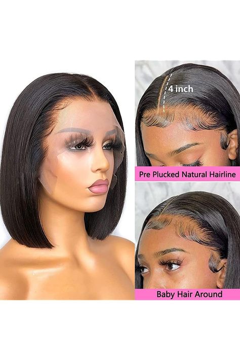 Get ready to slay with our 8 inch Bob Wig for Black Women. This 13x4 Lace Front Wig is made with HD Straight hair for a natural look. Perfect for any occasion! Shop now! #wigsforblackwomen #lacewigs #humanhairwigs Burgundy Bob Wig, Wigs For Black Women Straight, Burgundy Bob, Straight Bob Wig, Wig Colors, Natural Looking Wigs, Black Bob, Wig Short, Straight Bob