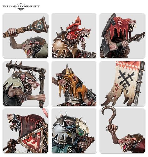 Skaven Miniatures, Warhammer Skaven, Warhammer Miniatures, Warhammer Aos, 40k Miniatures, Warhammer Models, Warhammer 40k Miniatures, Warhammer Fantasy, Mini Paintings