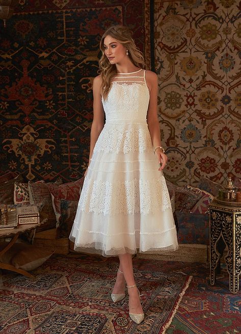 Tea Length Tulle, Courthouse Wedding Dress, Tea Length Wedding Dress, Casual Wedding Dress, Brides Wedding Dress, Tea Length Dresses, Perfect Wedding Dress, Short Wedding Dress, White Wedding Dresses