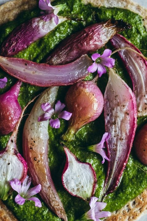 Nettle Pesto, Spring Eats, Radish Greens, Arrowroot Flour, Wood Sorrel, Roasted Radishes, Spring Fruit, Gluten Free Dishes, Vegan And Gluten Free