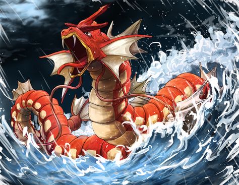 Shiny Gyarados Gyarados Art, Red Gyarados, Shiny Gyarados, Pokemon Gyarados, Pokemon Sleeves, Pokemon Tattoo, Pokemon Anime, Make Music, Pokemon Teams