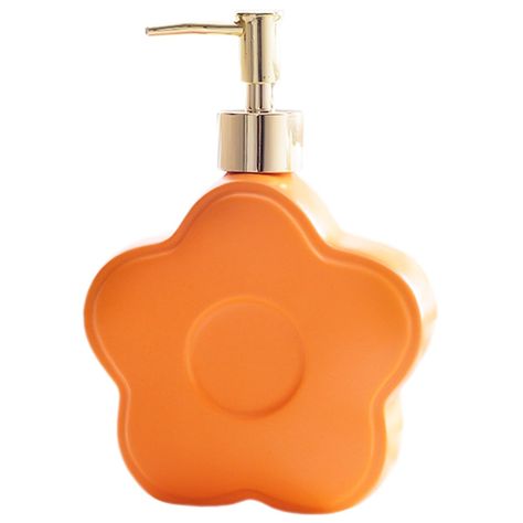 PRICES MAY VARY. Material: Porcelain Height: 7.5 inches, Width: 5 inches Suitable for soap, lotion, shampoo, body wash Widely used in kitchen, bathroom, washstand Sizikato Flower Shaped Porcelain Soap Dispenser with Golden Pump. Trailer Aesthetic, Hand Soap Dispenser, Soap Dispensers, Soap Pump, Accessories Holder, Orange Fruit, In Kitchen, Flower Shape, Kitchen Bathroom