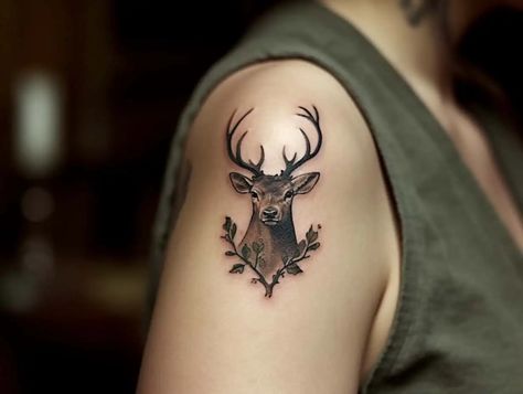 Deer Antler Tattoos, Deer Antler Tattoo, Tattoos Arm Mann, Tattoo Lower Back, Antler Tattoos, Antler Tattoo, Deer Tattoo Designs, Stag Tattoo, Kunst Tattoos