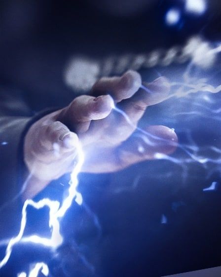 No photo description available. Lightening Powers Aesthetic, Weather Control Aesthetic, Lightning Magic Aesthetic, Electrokinesis Aesthetic, Lightning Powers Aesthetic, Cloud Powers, Percy Jackson Cabins, Lightning Powers, Half Elf