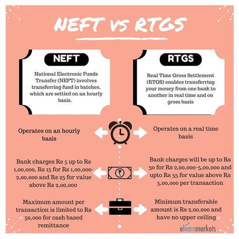 This pin gives a comparative analysis on NEFT vs RTGS. Check out the complete werite up at-  http://www.elearnmarkets.com/blog/a-comparison-of-neft-and-rtgs/ Comparative Analysis, Fundamental Analysis, Financial Literacy, Real Time, Literacy, Accounting, Hobbies, Medicine, Money