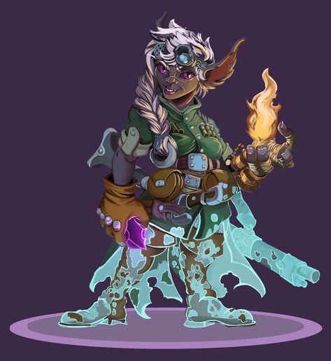 ArtStation - Hannashi, Deep Gnome Artificer , Dennis Sangill Deep Gnome Artificer, Deep Gnome Female, Female Artificer, Gnome Artificer, Gnome Female, Deep Gnome, Dungeons And Dragons Characters, Archipelago, Dungeons And Dragons