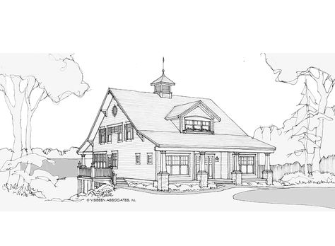 Bungalow House Plan with 3480 Square Feet and 6 Bedrooms from Dream Home Source | House Plan Code DHSW70515 Craftsman Floor Plans, Southern Coastal, Bungalow Floor Plans, Blueprint Pictures, Lakeside Living, Bungalow Homes, Bungalow House Plans, Craftsman Style Homes, Craftsman Style House Plans