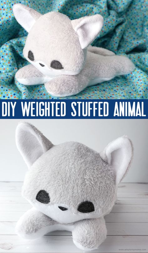 DIY Weighted Wolf Stuffed Animal #sensory #stuffedanimal #fairfieldworld #kawaii #diy #sewing #sewfun #adhd #weighted #cricut #cricutmade #cricutcreated Weighted Animals Diy, How To Make Weighted Stuffed Animals, Sewing Pattern Free Animals, How To Make Stuffed Animals, How To Make A Stuffed Animal, Diy Plushies Patterns Free, Stuffie Sewing Pattern, Stuffed Animal Patterns Sewing, Plush Pattern Easy