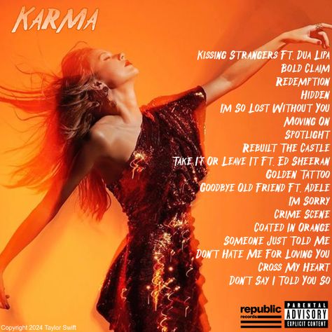 Taylor Swift Lost Albums, Karma Taylor Swift Album Cover, Taylor Swift Karma Album Concept, Taylor Swift Album Concepts, Karma Lost Album Taylor Swift, Karma Album Taylor Swift, Album Concept Ideas, Taylor Swift Album Concept, Karma Believer