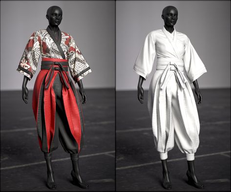 ArtStation - Japanese Kimono Haori Jacket, Hakama Pants Hakama Pants, Haori Jacket, Winter Festival, Japanese Kimono, Grimm, Story Ideas, Fashion Pants, Mood Board, Kimono Top