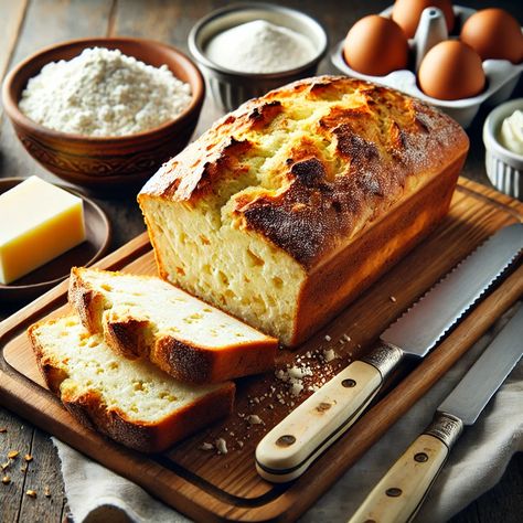 Quick and Easy 3-Ingredient Cottage Cheese Bread ? Sure! Get Inside into "GimmeRecipe"! >> Cottage Cheese Bread 2 Ingredients, 4 Ingredient Bread Recipe, Cottage Cheese Pumpkin, Cottage Cheese Bread Recipe, Cottage Cheese Bread, Bread Without Yeast, Cottage Cheese Recipes, Cheese Pumpkin, Healthy Recipies