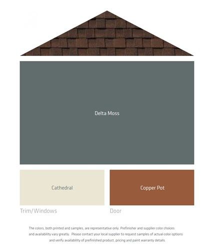 Fresh Color Palettes for a Brown Roof | LP SmartSide Brown Roofs, Exterior Color Palette, Casa Retro, House Colours, House Paint Color Combination, Brown Roof, Exterior House Paint Color Combinations, Exterior House Color, Craftsman Exterior