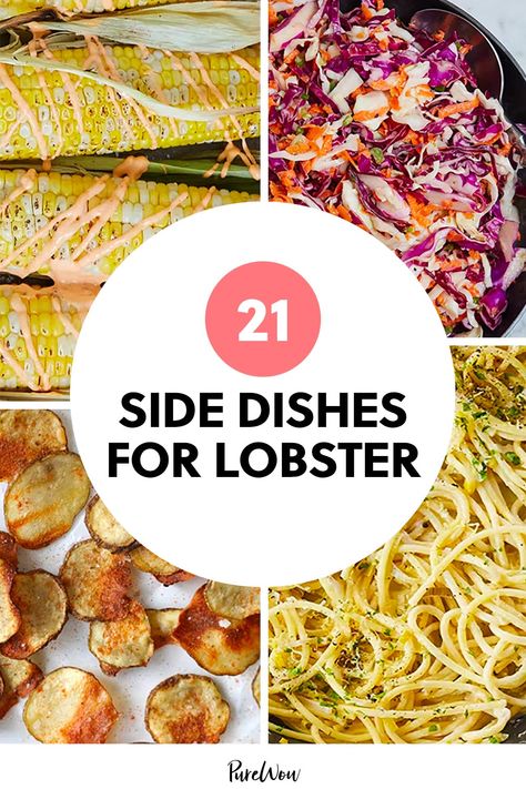 Side Dishes For Lobster, Lobster Side Dishes, Seafood Dinner Party, Steak And Lobster, Lobster Dishes, Lobster Dinner, Grilled Lobster, Lobster Mac And Cheese, Pasta Side Dishes