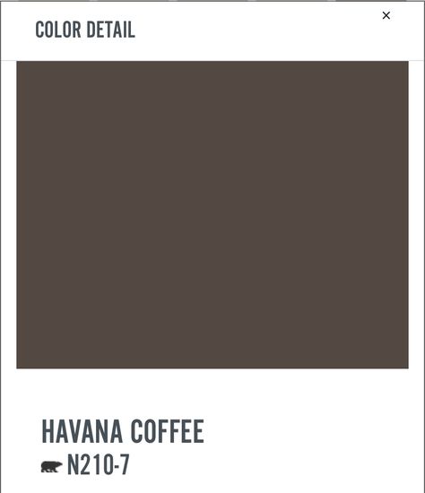 Havana Coffee Behr Paint, Behr Paint, Havana, Paint, Coffee, Color