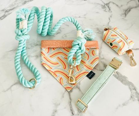 Your One-Stop Shop for Dog Essentials Cute Dog Harness And Leash, Dog Leash Accessories, Cute Stuff For Dogs, Cute Dog Accessories, Puppy Starter Kit, Preppy Dog, Cute Dog Collars, Puppy Accessories, Rope Leash