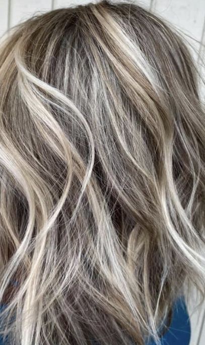 Blonde Grey Blending, Mushroom Highlights, Grey Blending Highlights Blondes, Greyish Blonde Hair, Blonde Hair With Grey Highlights, Gray Blonde, Grey Blending, Grey Blonde Hair, Dark Blonde Hair Color