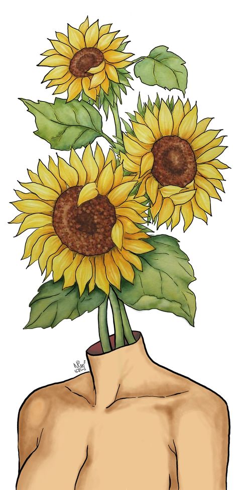 Sunflowers Aesthetic Drawing, Sunflower Background Drawing, Roses And Sunflowers Drawing, Sunflower Eye Drawing, Easy Sunflower Drawing Simple, Sunflower Illustration Simple, Aesthetic Sunflower Drawing, Sunflower Sketch Pencil, Sunflower Aesthetic Drawing