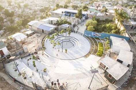 EVA, Tapis Rouge, public square in Port-au-Prince, Haiti 2016 Plaza Design, Landscape Architecture Drawing, Urban Landscape Design, Public Space Design, Public Square, Vernacular Architecture, Urban Furniture, Cultural Architecture, Space Architecture