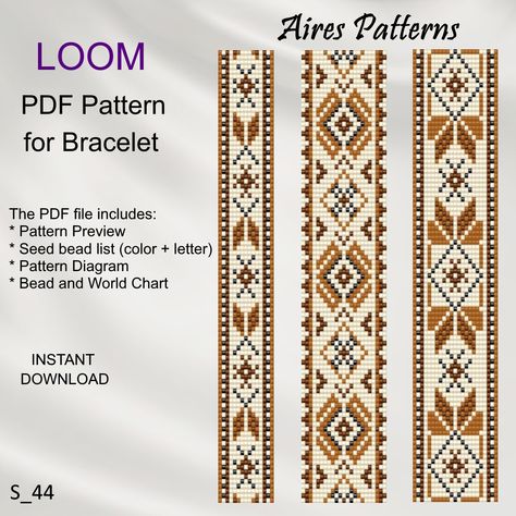 9 Row Bead Loom Pattern Free, Bead Work Patterns Design, Miyuki Necklace Ideas, Bracelet Loom Patterns, Bead Loom Bracelets Patterns, Bead Weaving Patterns Free, Bead Loom Bracelet Patterns, Loom Bead Patterns, Loom Beading Patterns