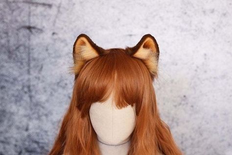 Ears And Tail Set, Cat Ears And Tail, Ears And Tail, Wolf Ears, Brown Puppies, Cosplay Cute, Fox Ears, Cat Tail, Metal Headbands