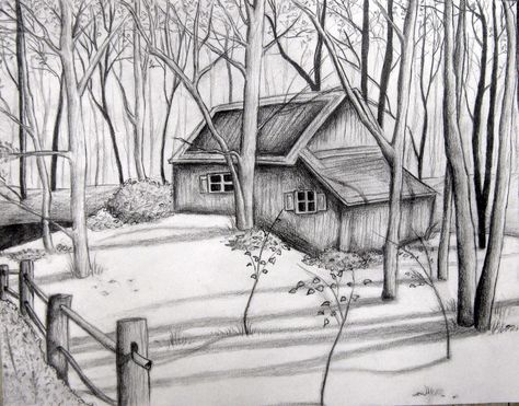 Michelle M.. 2014: Regional silver key. Pencil Scenic Sketches Pencil, Forest Drawing With Pencil, Forest Pencil Drawing, Pencil Forest Drawing, Pencil Drawings Of Old Churches, Landscape Pencil Drawings, Pencil Drawings Of Flowers, Sketch Portrait, Acrylic Art Projects