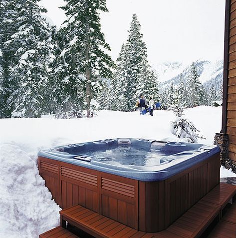 Snow Hot Tub, Chunky Dunk, Cozy Area, Winter Getaways, Hot Tub Designs, Hot Tub Deck, Tub Cover, Angel Fire, Hot Tub Cover