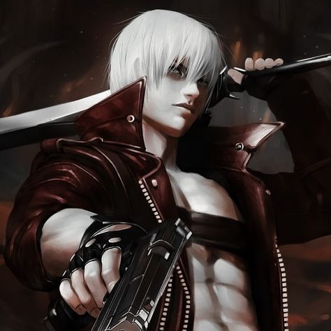 Dmc 2, Nero Dmc, Dante Dmc, Devil May Cry 4, Dantes Inferno, Dante Devil May Cry, Metal Gear Rising, Wavy Hair Men, Dmc 5