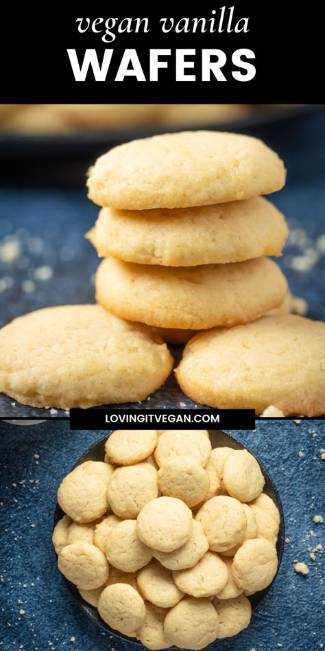 Vanilla Wafer Recipe Ideas, Vegan Banana Dessert Recipes, Vegan Vanilla Cookies, Easy Vegan Dessert Quick 3 Ingredients, Healthy Vanilla Wafers, Vegan Banana Pudding Cake, Vegan Vanilla Pudding, Vanilla Wafer Snacks, Sourdough Vanilla Wafers