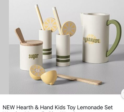 Kids Lemonade, Play Wood, Ice Cream Set, Wooden Play Kitchen, Hearth & Hand With Magnolia, Hearth And Hand, Alphabet For Kids, Lemonade Stand, Preschool Toys