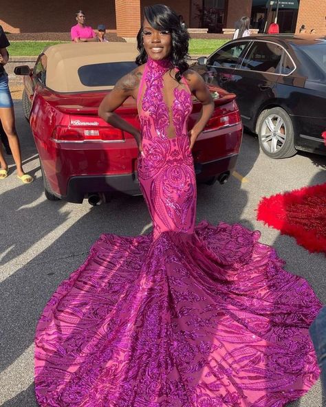 Prom Dress Hot Pink, Glitter Prom Dresses, Prom Dress Inspo, Prom Inspiration, Special Occasion Gowns, Mermaid Prom Dress, Prom Ideas, Prom Style, Pretty Prom Dresses