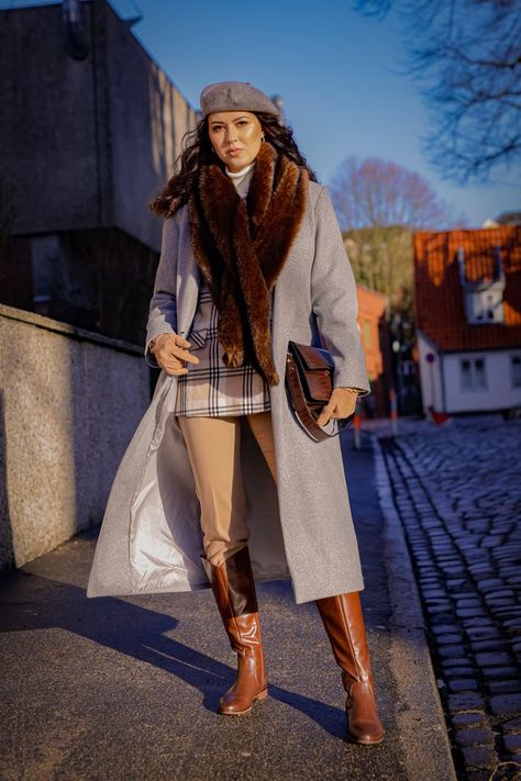 Classy Outfit - Old Money Outfit - Gray Wool Coat, Plaid Blazer & Brown Riding Boots - Click to shop
Click Wool Coat Outfit, Old Money Outfit, Capsule Wardrobe Pieces, How To Look Expensive, Gray Wool Coat, Money Outfit, Classy Outfits For Women, Brown Riding Boots, Beige Plaid