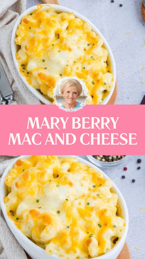 Mary Berry Mac And Cheese Mary Berry Recipes Dinners, Marry Berry Recipes, English Baking, Mary Berry Recipes, Mary Berry Cooks, Cheddar Sauce, British Baking Show Recipes, British Bake Off Recipes, Food Suggestions