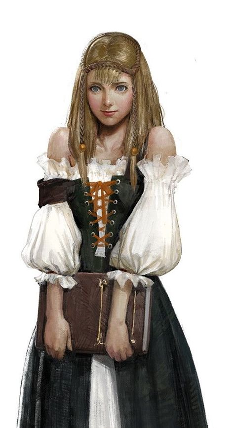 Dnd Peasant, Medieval Peasant Woman, Best Character Design, Fantasy Peasant, Peasant Art, Female Farmer, Medieval Woman, Dungeons And Dragons Characters, Character Design Animation