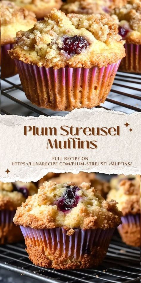 Plum Cookies Recipes, Plum Muffins Recipe, Plum Recipe, Plum Muffins, Healthy Snack Recipe, Light Dessert, Tin Recipes, Muffins Healthy, Plum Recipes