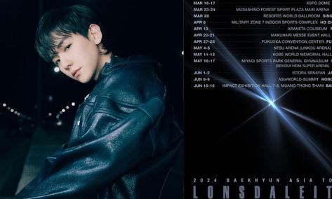 EXO’s Baekhyun is set to return to Manila for his 2024 Asia tour ‘Lonsdaleite’ in April Mark Your Calendar, Sport Park, Event Hall, Sports Complex, Indoor Sports, Miyagi, April 13, Exo Baekhyun, Fukuoka