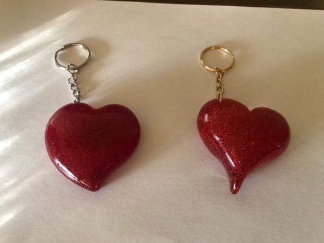 Red Charms For Valentine's Day Gift, Valentine's Day Dangling Charms Pendant, Heart-shaped Jewelry With Dangling Charms For Valentine's Day, Valentine’s Day Keychains, Heart-shaped Charms Earrings For Valentine's Day, Unique Valentines, Heart Keychain, Vintage Art Glass, Friend Birthday Gifts