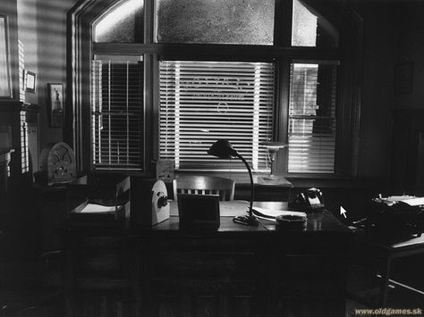 Fig 62. Jack Slayton's office. Barn Office, Noir Detective, Detective Aesthetic, Private Eye, Private Detective, Detective Agency, Private Investigator, Cold Case, Bioshock