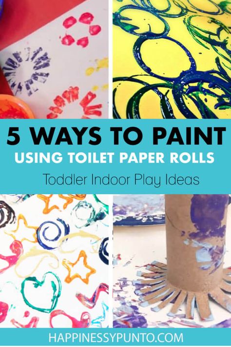 Painting With Toilet Paper Rolls, Play Based Activities, Toilet Paper Art, Toilet Paper Roll Art, Toddler Painting, Rolled Paper Art, Toilet Paper Crafts, Toddler Arts And Crafts, Toilet Paper Rolls