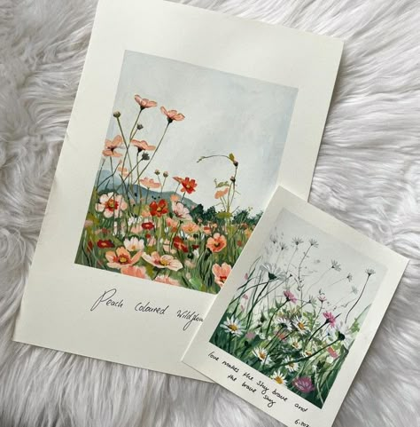 Gouache Flowers, Hand Painted Bible, Wildflower Paintings, Nature Art Drawings, Gouache Art, Watercolor Flower Art, Art Inspiration Painting, Mini Paintings, Art Business