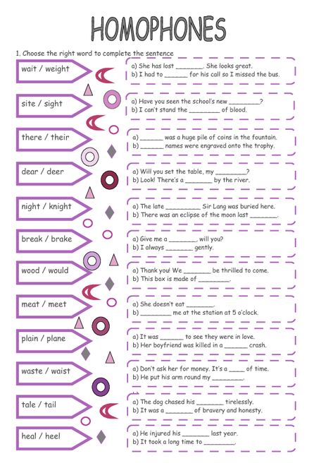 Homophones Activity, Worksheets For Grade 2, Homophones Worksheets, English Teaching Materials, Confusing Words, English Grammar Worksheets, 2nd Grade Worksheets, English Worksheets For Kids, English Writing Skills