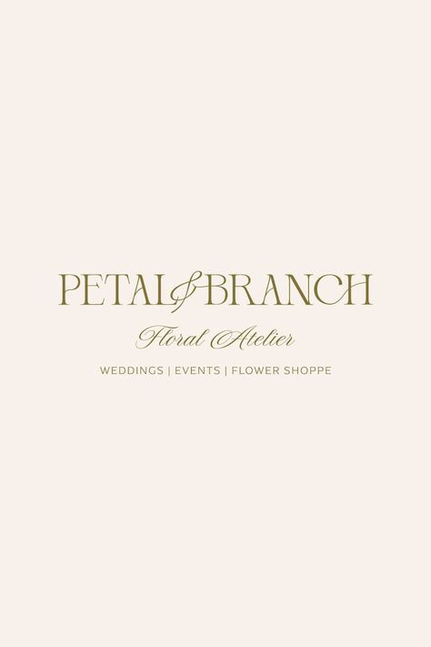 Florist Logo Design, Romantic Logo, Florist Brand, Luxury Florists, Florist Logo, Floral Logo Design, Flower Logo Design, Trendy Logos, Design For Wedding