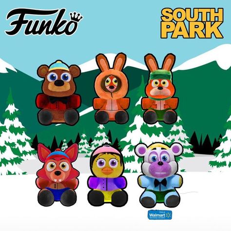 South Park Collection, South Park X Fnaf, South Park Fnaf, South Park Plushies, Chihiro Cosplay, Aphmau Fan Art, South Park Memes, North Garden, South Park Funny