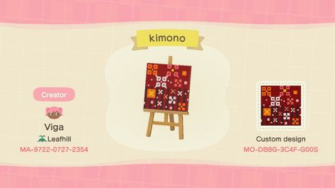 Acnh Kimono, Kimono Stand, Animal Crossing Design Codes, Animal Crossing Design, Bob The Builder, Kimono Design, Animal Crossing Qr, Stand Design, Twitter Search