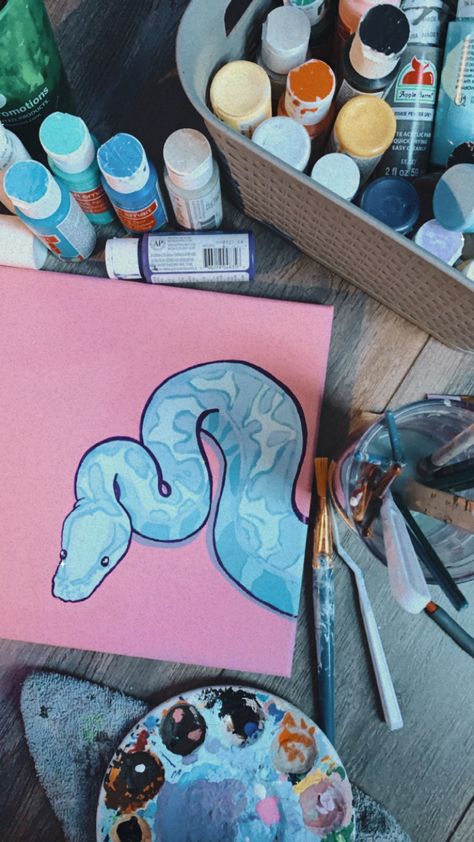 Edgy Paintings, Zhc Art, Painted Mirrors, Jacket Painting, Doodle Diary, Snake Painting, Trippy Painting, Posca Art, Canvas Drawing