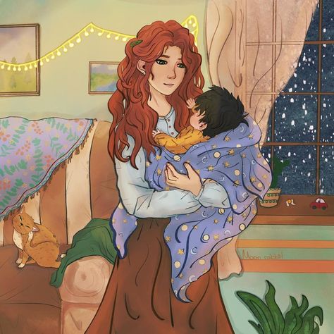 Lily And Harry, Marauders Valkyries, Harry Potter Fanart, Potter Family, Lily Evans Potter, Harry Potter 5, Hp Universe, Harry And Ginny, Lily Potter