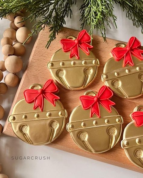 Bell Cookies, Jingle Bell Cookies, Bell Sugar Cookies Decorated, Christmas Bell Cookies, Bell Cookies Decorated, Wedding Bell Cookies Decorated, Sugar Cookie Christmas Bells, Christmas Bell Cookies Royal Icing, Iced Christmas Cookies